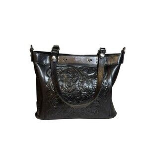 Patricia Nash - Arden Floral Embossed Leather Tote Handbag